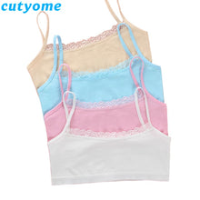 Load image into Gallery viewer, Cutyome 10pcs/lot Teenage Girls Bra and Underwear Cotton Lace Wireless Young Student Training Bras Teens Puberty Clothing Undies