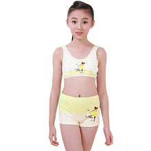 Load image into Gallery viewer, Kids Clothing Puberty Young Girls Cozy Undies Teenagers Cotton Yoga Underwear Set Training Bras Camisole Vest Top+Panties
