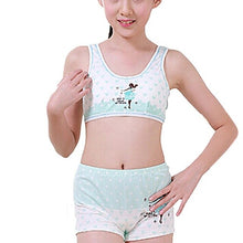 Load image into Gallery viewer, Kids Clothing Puberty Young Girls Cozy Undies Teenagers Cotton Yoga Underwear Set Training Bras Camisole Vest Top+Panties
