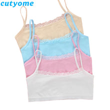 Load image into Gallery viewer, Cutyome 10pcs/lot Teenage Girls Bra and Underwear Cotton Lace Wireless Young Student Training Bras Teens Puberty Clothing Undies
