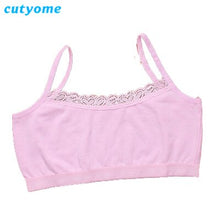 Load image into Gallery viewer, Cutyome 10pcs/lot Teenage Girls Bra and Underwear Cotton Lace Wireless Young Student Training Bras Teens Puberty Clothing Undies
